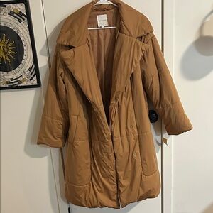 Avec Les Filles Tan Puffer Coat